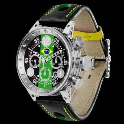 Luxury Replica BRM 12-44 BRAZILIAN FLAG V12-44-GT-CBRE-AG watch